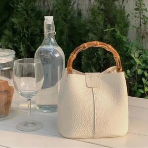 BAMBOO TOP HANDLE CROSSBODY BAG